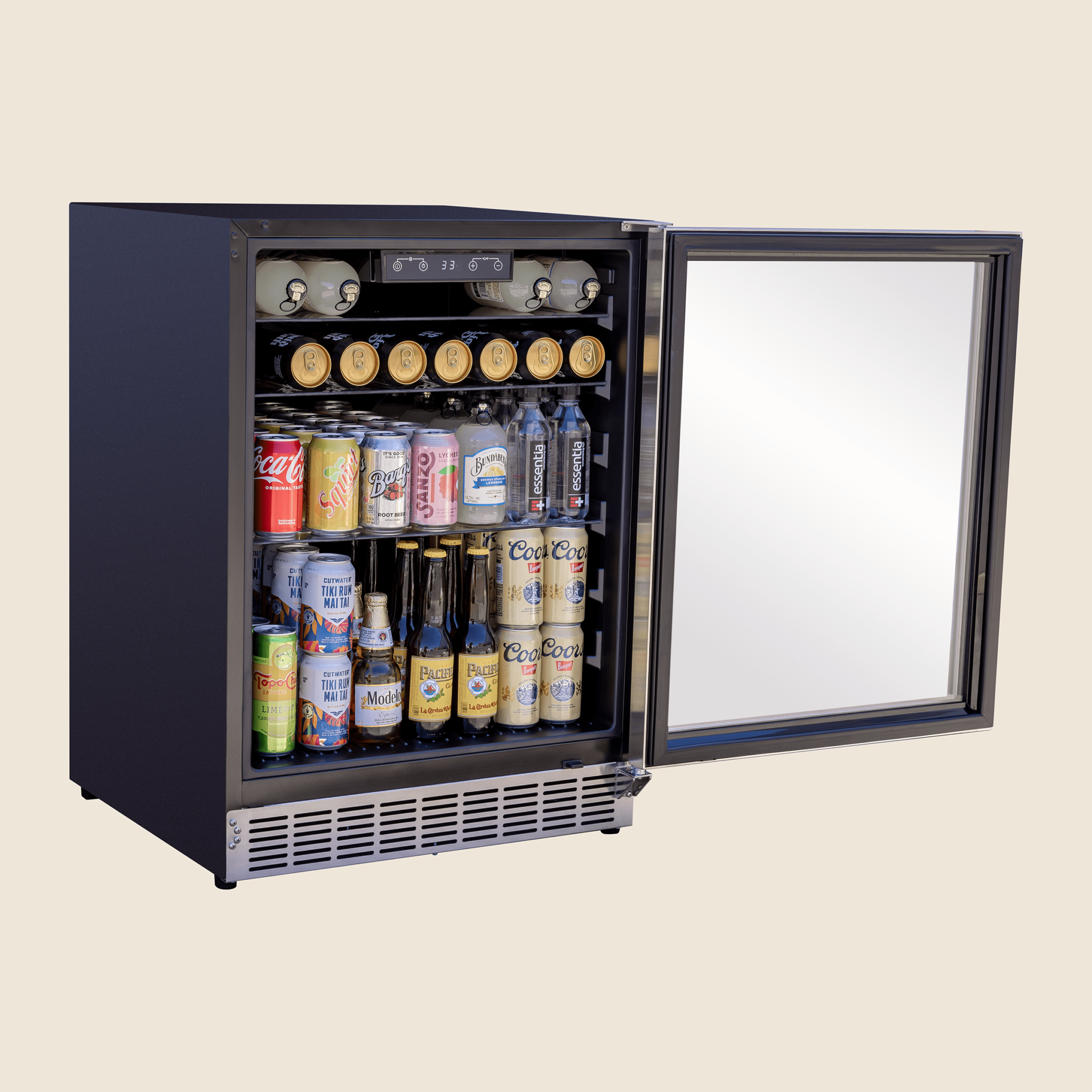 24″ 5 Cu. Outdoor Rated Refrigerator w/ Glass Doo