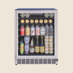 24″ 5 Cu. Outdoor Rated Refrigerator w/ Glass Doo